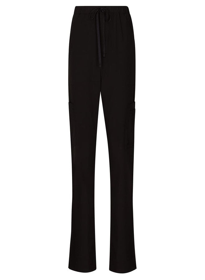 ناتشورال يونيفورمز طقم ملابس نسائية من ناتشورال يونيفورمز، بلوزة بياقة على شكل حرف V قابلة للتمدد وبنطال كارجو (أسود، متوسط) - Image 4